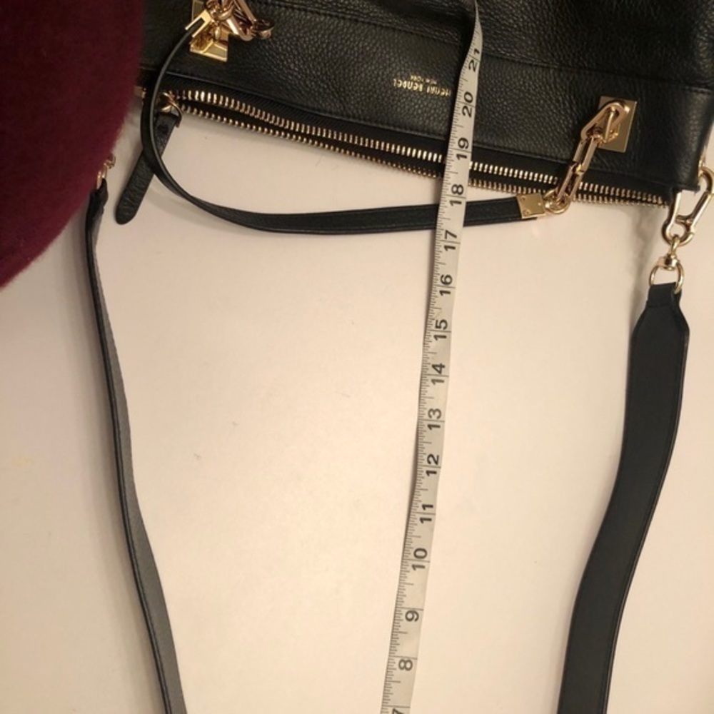 Henri bendel black leather soho messenger bag tags - Picture 2 of 16